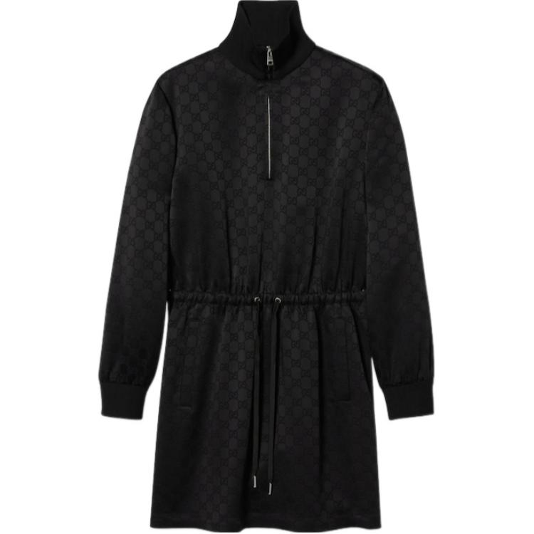 Платье с монограммой и кулиской GUCCI, черный
Платье с монограммой и кулиской GUCCI, черный