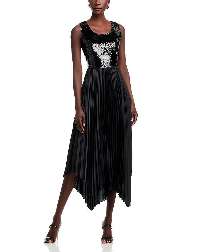 Платье-юбка с плиссировкой и пайетками Mave Elie Tahari, черный
Платье-юбка с плиссировкой и пайетками Mave Elie Tahari, черный