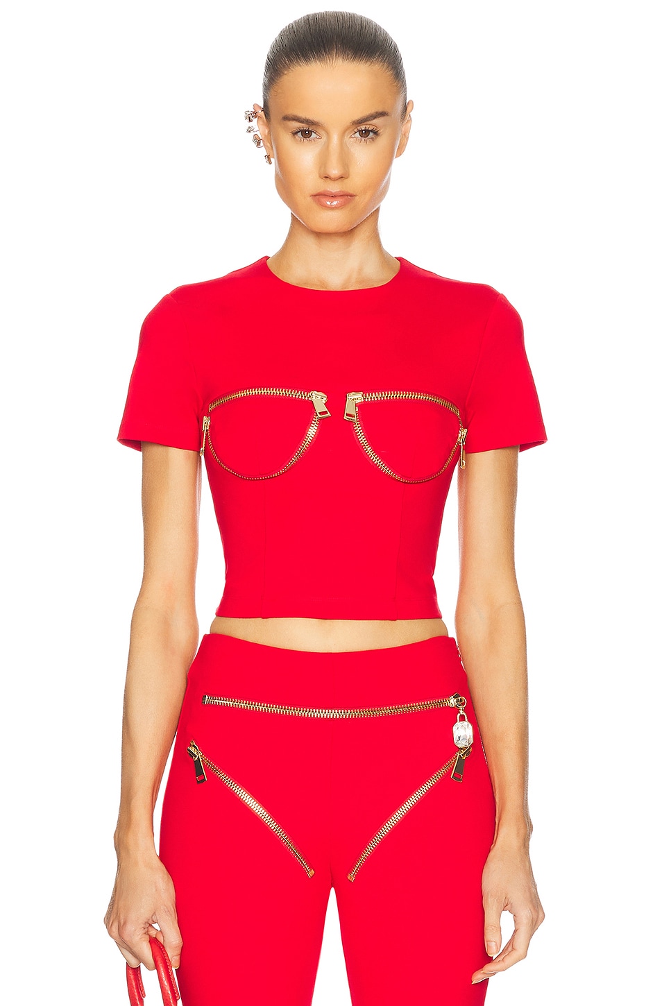 Футболка-бюстье с молнией на чашках Area, Carmine
Футболка-бюстье с молнией на чашках Area, Carmine