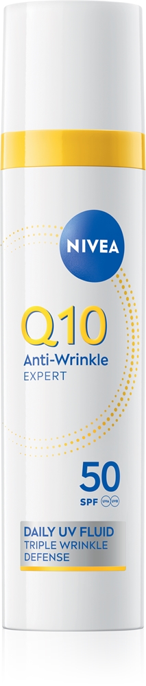 Ультралегкая текстура флюида против морщин Q10 SPF 50 Nivea, 40 мл
Ультралегкая текстура флюида против морщин Q10 SPF 50 Nivea, 40 мл