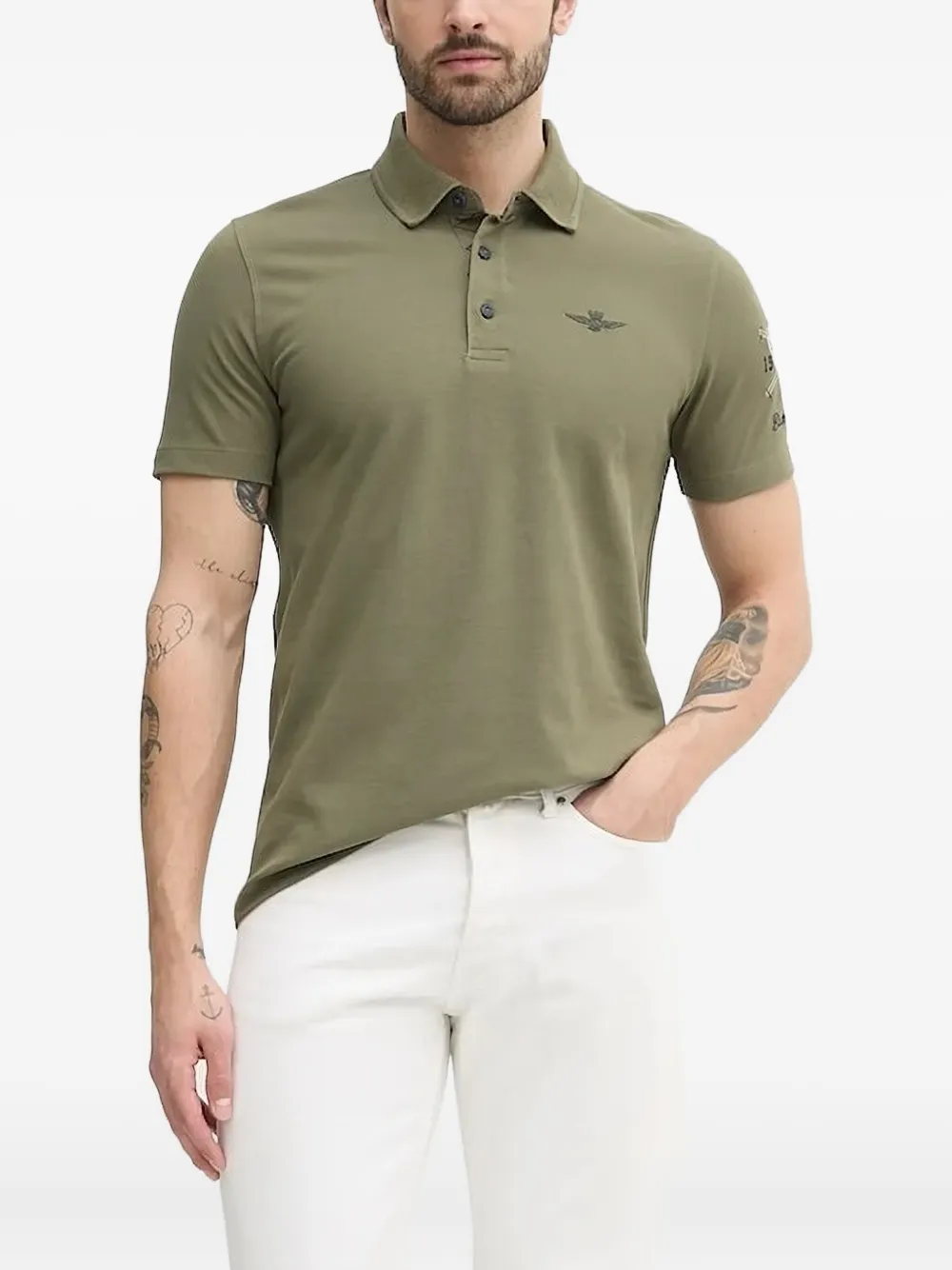 Рубашка поло с вышитым логотипом Aeronautica Militare, зеленый
Рубашка поло с вышитым логотипом Aeronautica Militare, зеленый