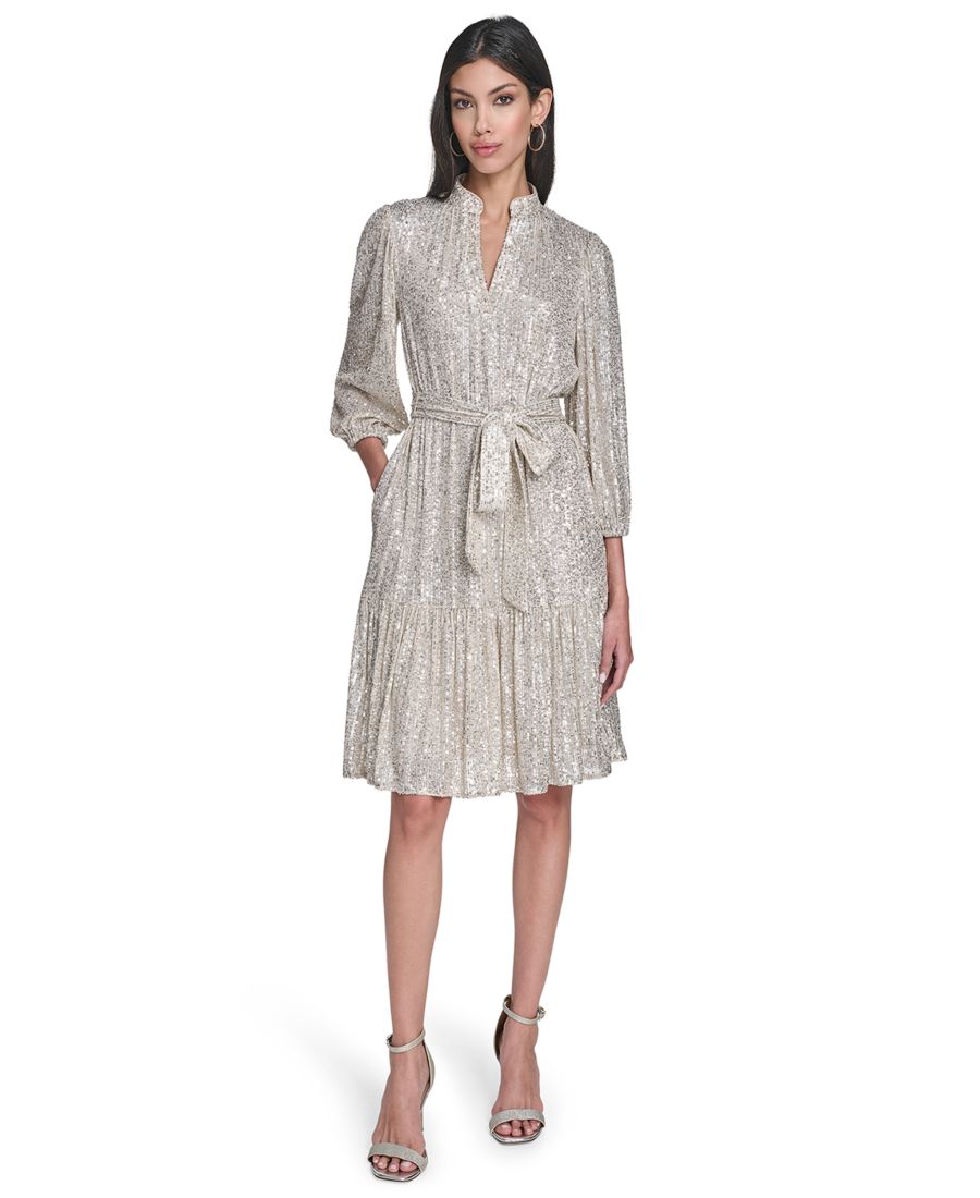 Женское платье с V-образным вырезом, расшитое пайетками Eliza J, Silver
Женское платье с V-образным вырезом, расшитое пайетками Eliza J, Silver