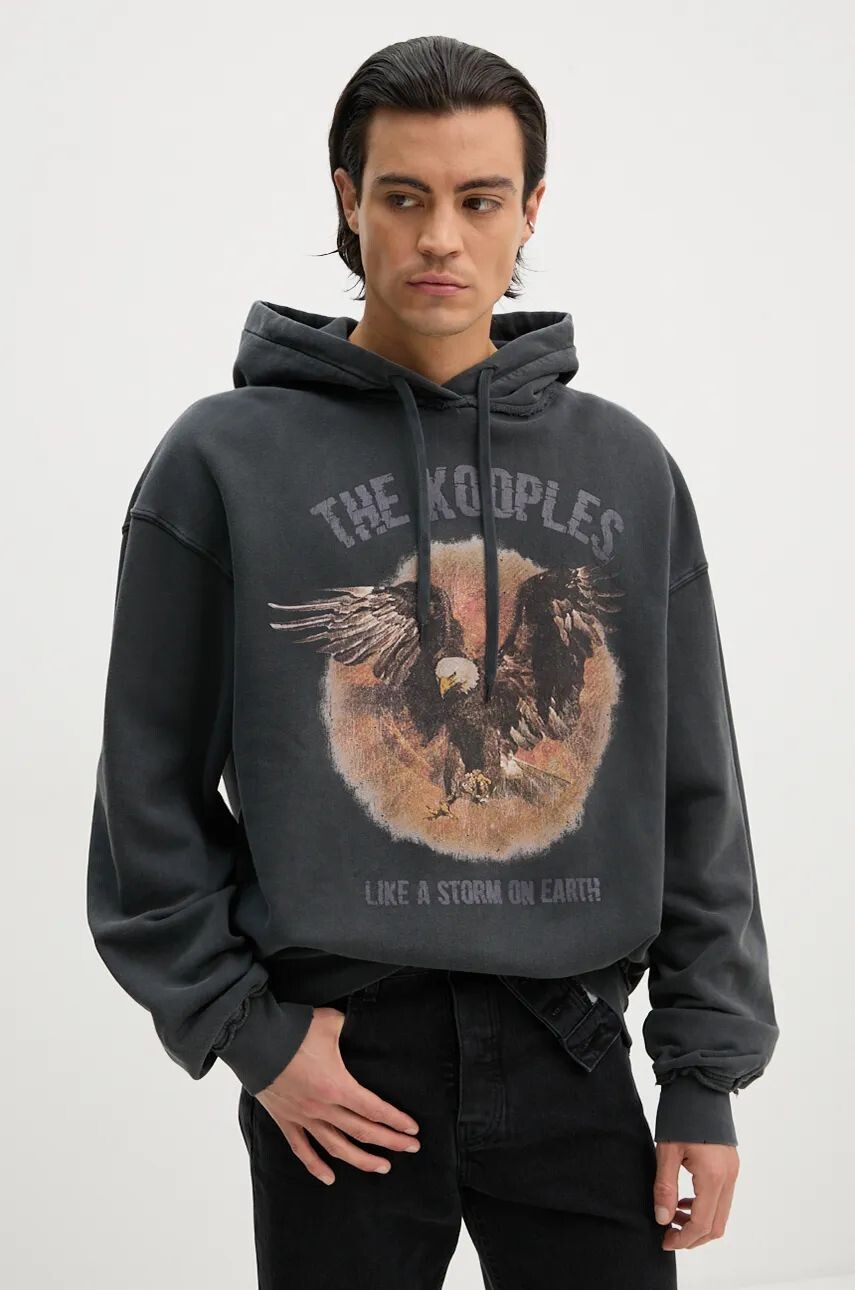 Хлопковая толстовка Kooples The Kooples, серый 
Хлопковая толстовка Kooples The Kooples, серый