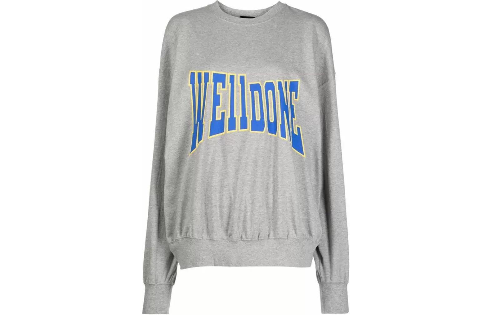 Свитшот унисекс светло-серый WE11DONE 
Свитшот унисекс светло-серый WE11DONE