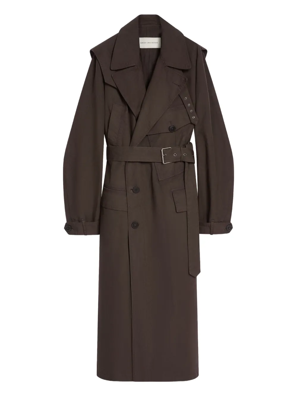 Двубортный тренч Dries Van Noten, коричневый
Двубортный тренч Dries Van Noten, коричневый