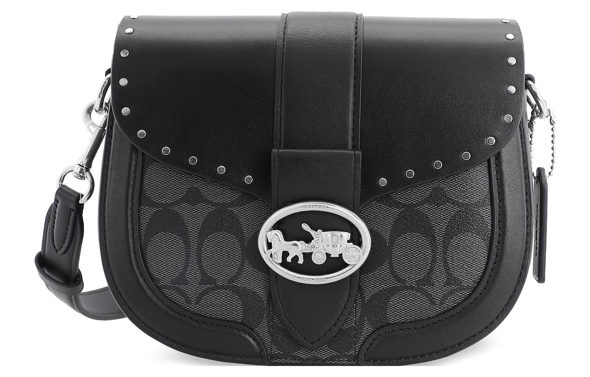 Сумка-седло из телячьей кожи Georgie, Bacchus, через плечо, кроссбоди среднего размера для женщин черный COACH
Сумка-седло из телячьей кожи Georgie, Bacchus, через плечо, кроссбоди среднего размера для женщин черный COACH