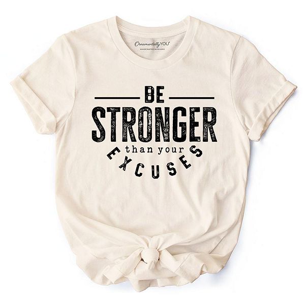 Футболка Be stronger than your excuses, мотивационная для фитнеса Ornamentallyyou, Natural
Футболка Be stronger than your excuses, мотивационная для фитнеса Ornamentallyyou, Natural