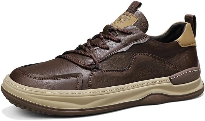 Повседневные мужские кроссовки с низким верхом, водоотталкивающие кожаные модные обувь, дышащие кроссовки на платформе с амортизирующей подошвой, модный круглый носок, уличная обувь для мужчин Qacksv, коричневый
Повседневные мужские кроссовки с низким верхом, водоотталкивающие кожаные модные обувь, дышащие кроссовки на платформе с амортизирующей подошвой, модный круглый носок, уличная обувь для мужчин Qacksv, коричневый