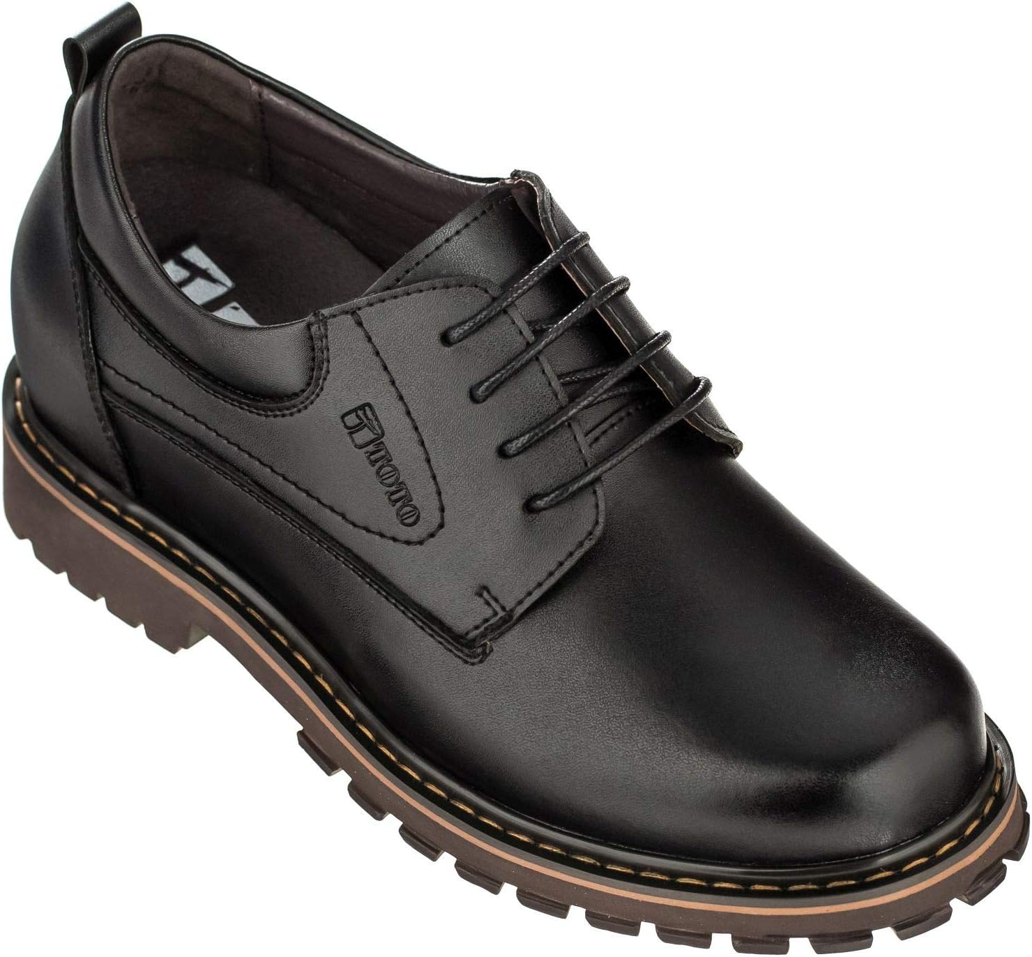 Мужские невидимые увеличивающие рост туфли TOTO - Черные кожаные шнуровки, круглый носок, повседневные низкие ботинки - 8 см в росте - F70289 - Размер 6 D(M) US
Мужские невидимые увеличивающие рост туфли TOTO - Черные кожаные шнуровки, круглый носок, повседневные низкие ботинки - 8 см в росте - F70289 - Размер 6 D(M) US