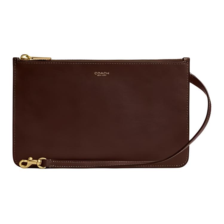 COACH Кожаная сумочка-клатч женская коричневая
COACH Кожаная сумочка-клатч женская коричневая