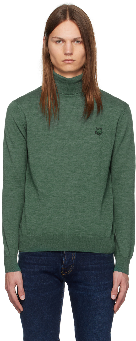 Зеленая яркая нашивка в виде головы лисы, стандартная водолазка Maison Kitsune
Зеленая яркая нашивка в виде головы лисы, стандартная водолазка Maison Kitsune