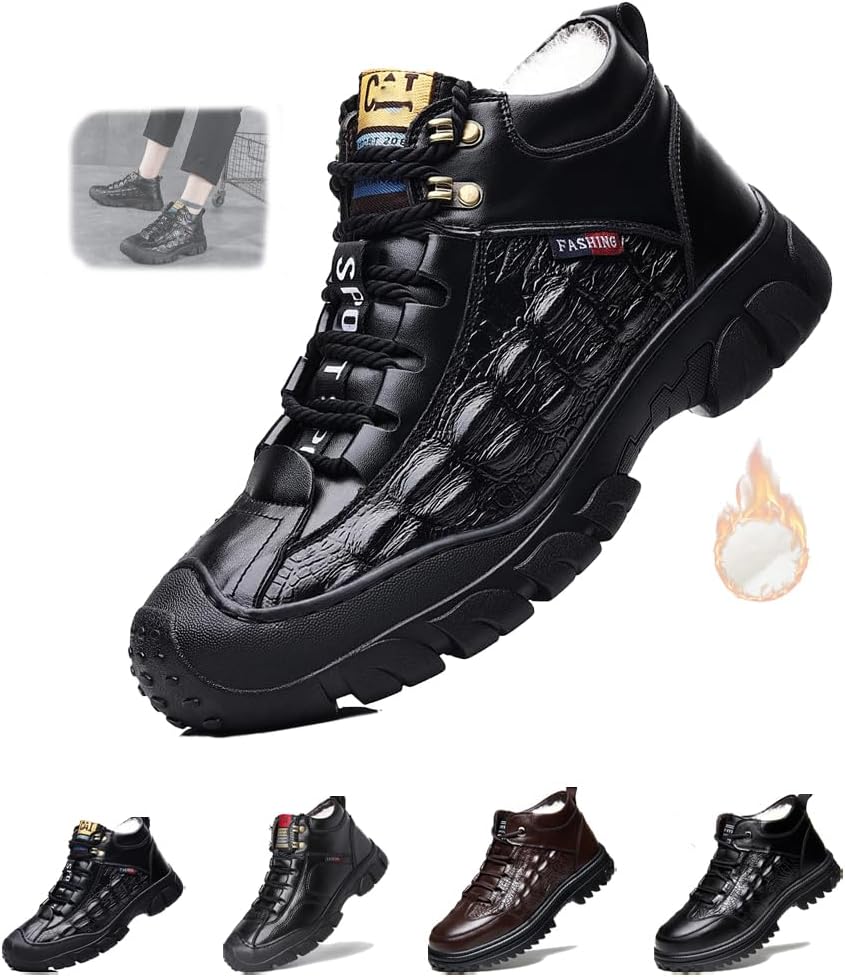 Мужские комфортные ботинки для зимнего треккинга и походов по снегу, мужские ботинки Челси из кожи с высокими берцами, повседневная обувь для мужчин, модные кроссовки Generic, черный
Мужские комфортные ботинки для зимнего треккинга и походов по снегу, мужские ботинки Челси из кожи с высокими берцами, повседневная обувь для мужчин, модные кроссовки Generic, черный