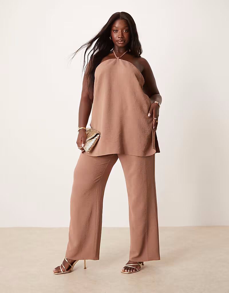 Прямые брюки Curve производителя цвета мокко Asos Design
Прямые брюки Curve производителя цвета мокко Asos Design