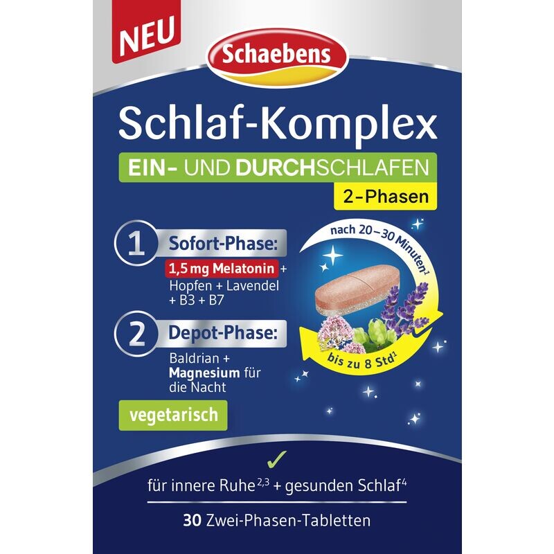 Комплекс сна 2-фазные таблетки Schaebens, 33,8 g
Комплекс сна 2-фазные таблетки Schaebens, 33,8 g