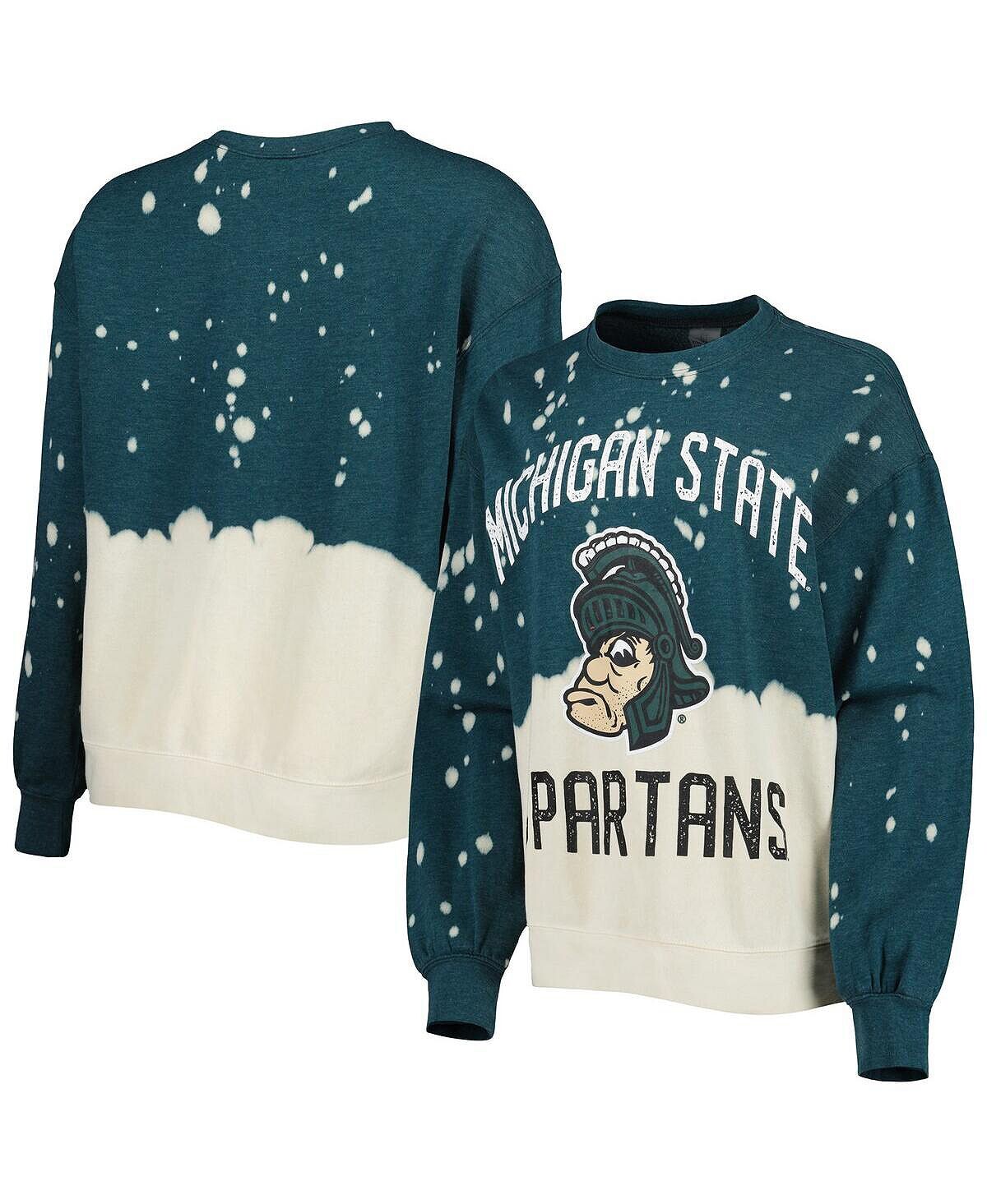 Женский зеленый пуловер с длинными рукавами и выцветшим узором Michigan State Spartans Twice As Nice Gameday Couture, зеленый
Женский зеленый пуловер с длинными рукавами и выцветшим узором Michigan State Spartans Twice As Nice Gameday Couture, зеленый