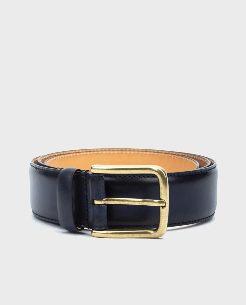 Мужской кожаный ремень с золотистой пряжкой Pikolinos, синий
Мужской кожаный ремень с золотистой пряжкой Pikolinos, синий