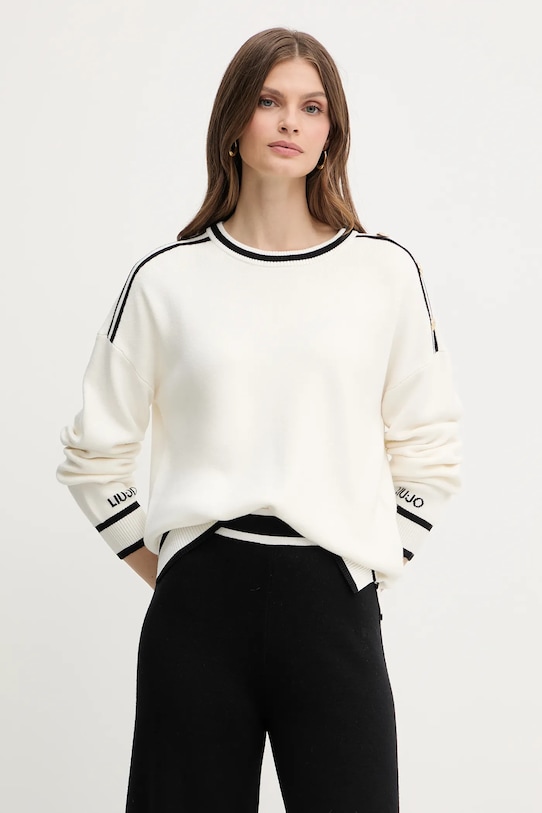 Свитер с добавлением шелка Liu Jo, бежевый
Свитер с добавлением шелка Liu Jo, бежевый