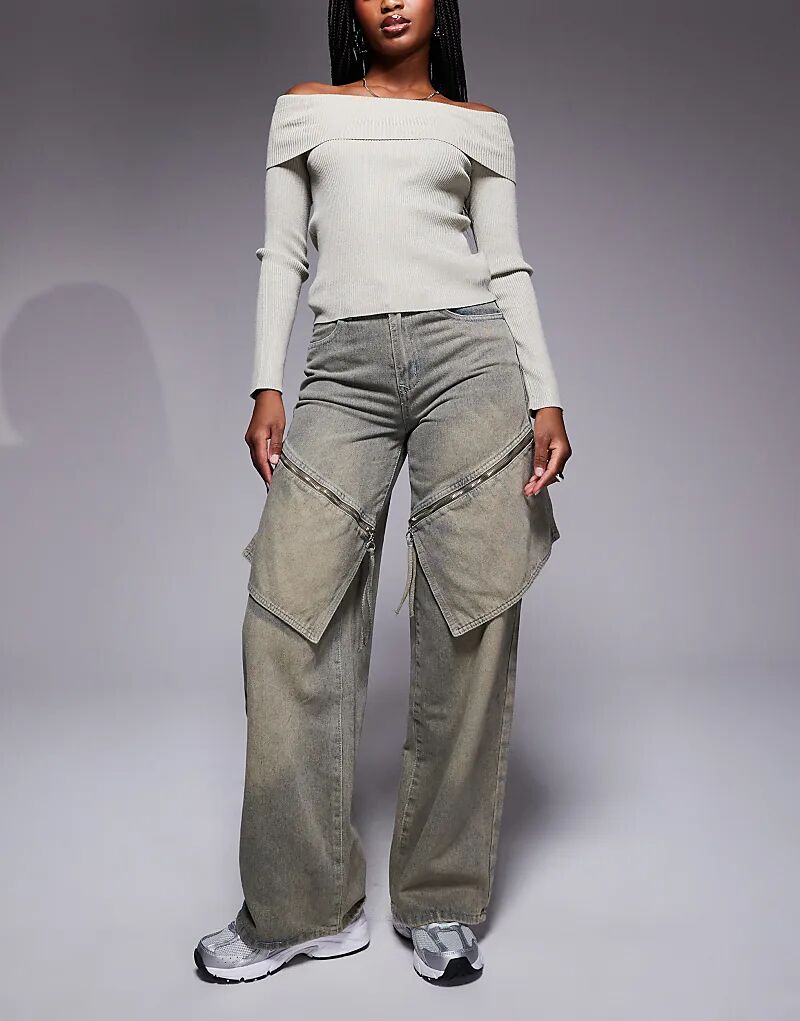 Джинсы мешковатого кроя с большими карманами коричневого цвета Liquor N Poker
Джинсы мешковатого кроя с большими карманами коричневого цвета Liquor N Poker