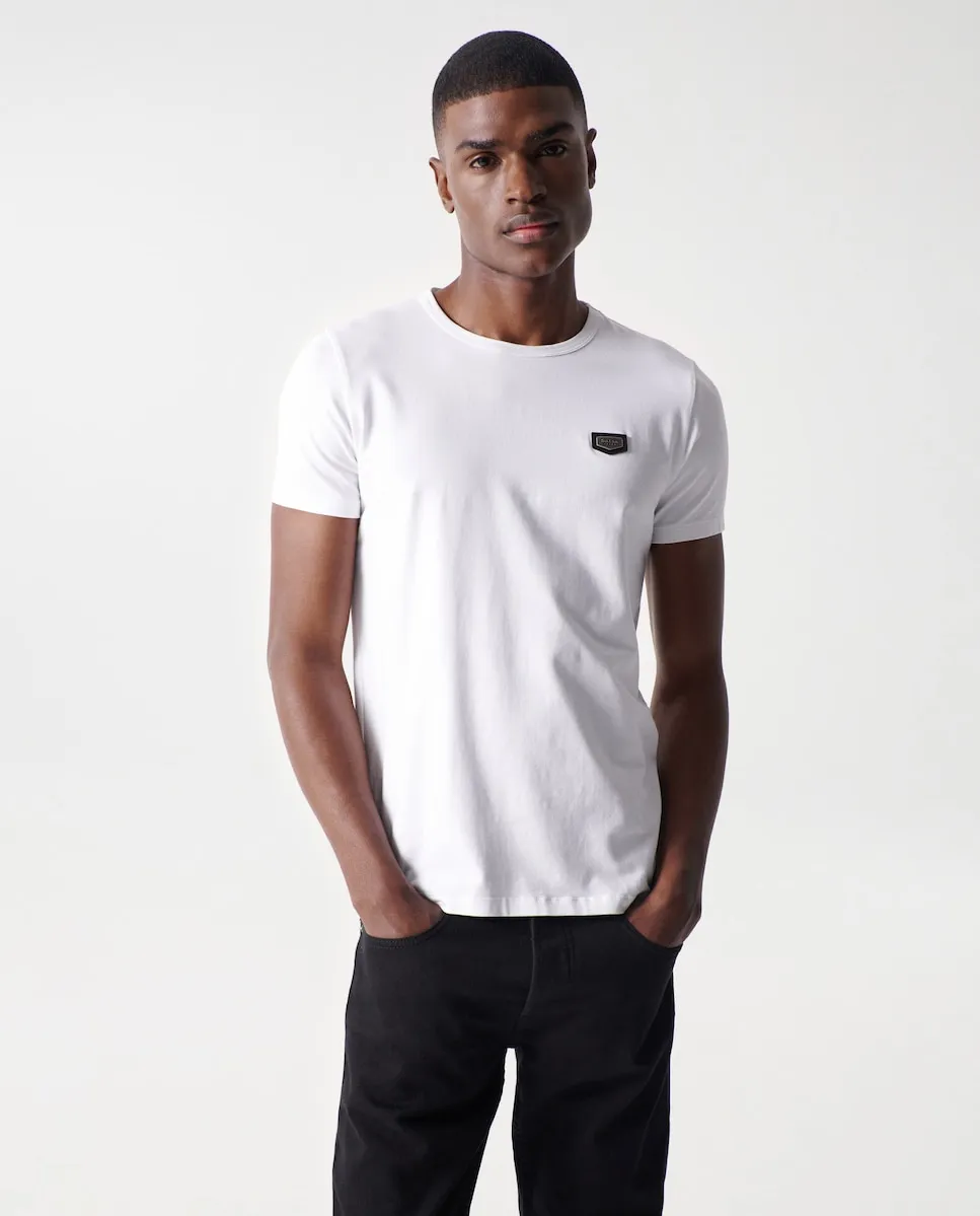 Мужская хлопковая футболка с фирменной аппликацией Salsa Jeans, белый
Мужская хлопковая футболка с фирменной аппликацией Salsa Jeans, белый