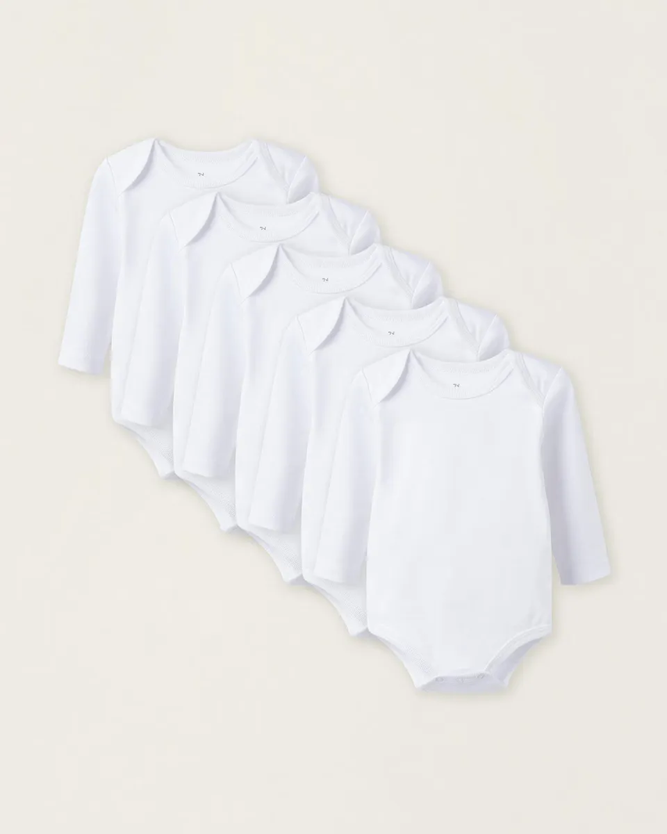 Набор из 5 боди для мальчиков 100% хлопок с длинным рукавом Zippy, белый
Набор из 5 боди для мальчиков 100% хлопок с длинным рукавом Zippy, белый