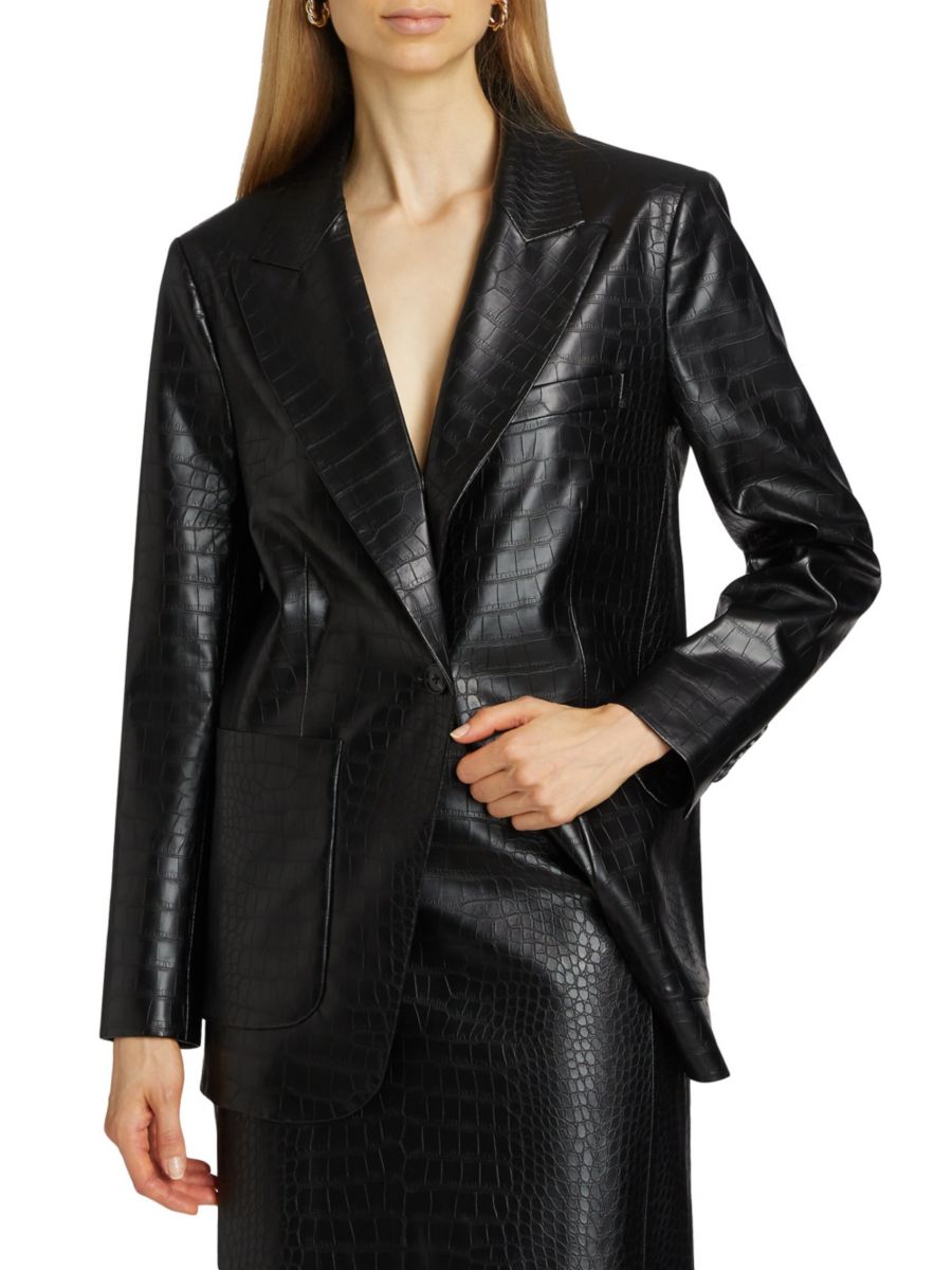 Куртка Rein с тиснением под крокодила Kobi Halperin, черный
Куртка Rein с тиснением под крокодила Kobi Halperin, черный