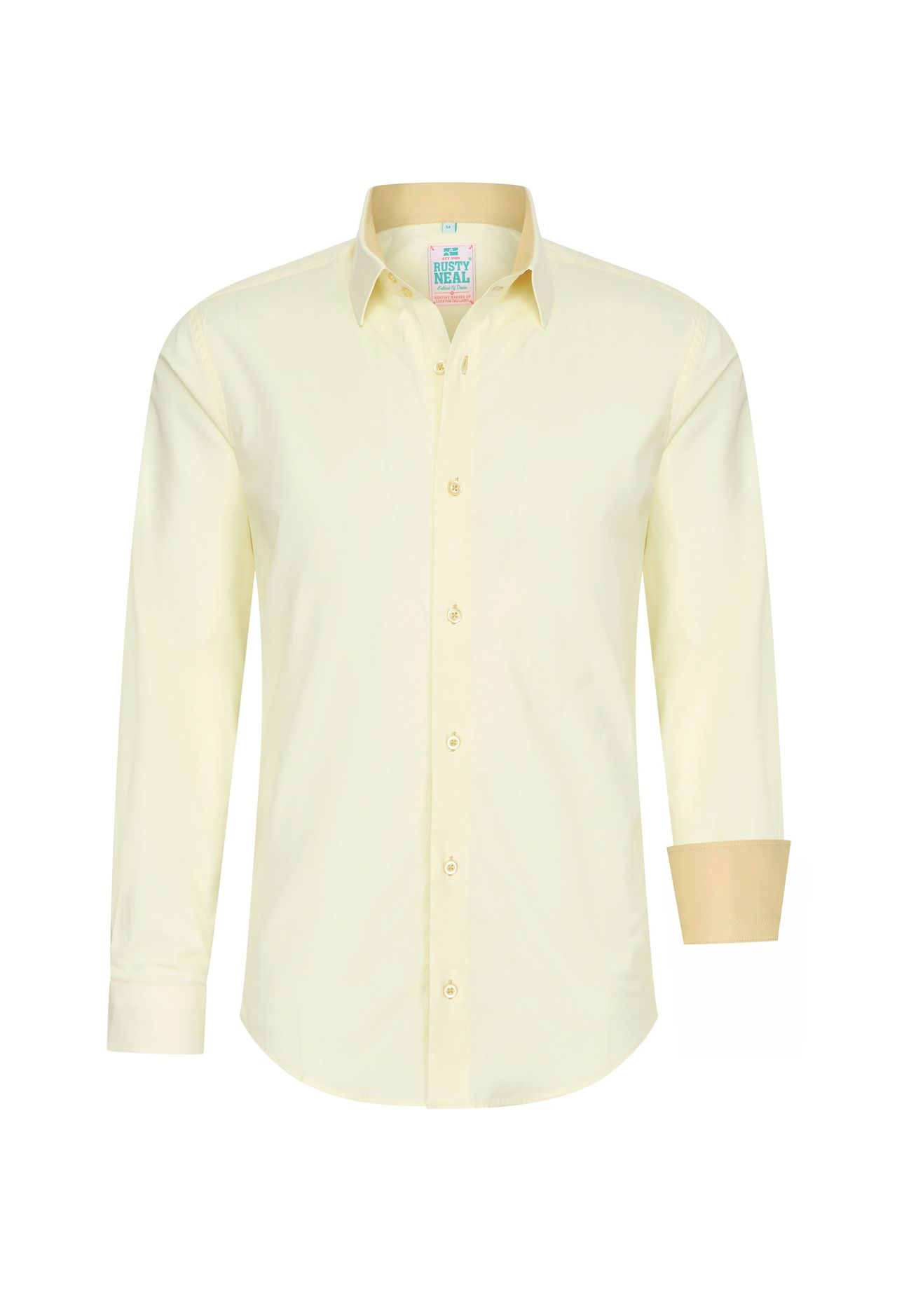 Рубашка с контрастным внутренним воротником RUSTY NEAL, желтый
Рубашка с контрастным внутренним воротником RUSTY NEAL, желтый