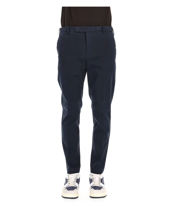 Синие хлопковые брюки приталенного кроя Pt Torino, синий
Синие хлопковые брюки приталенного кроя Pt Torino, синий