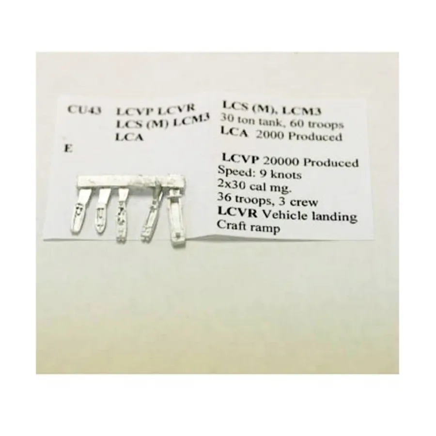LCVP, LCVR, LCS(M), LCA, Figurehead Ships - WWII Coastal Forces - United States (1:1250) (Noble Miniatures)
LCVP, LCVR, LCS(M), LCA, Figurehead Ships - WWII Coastal Forces - United States (1:1250) (Noble Miniatures)