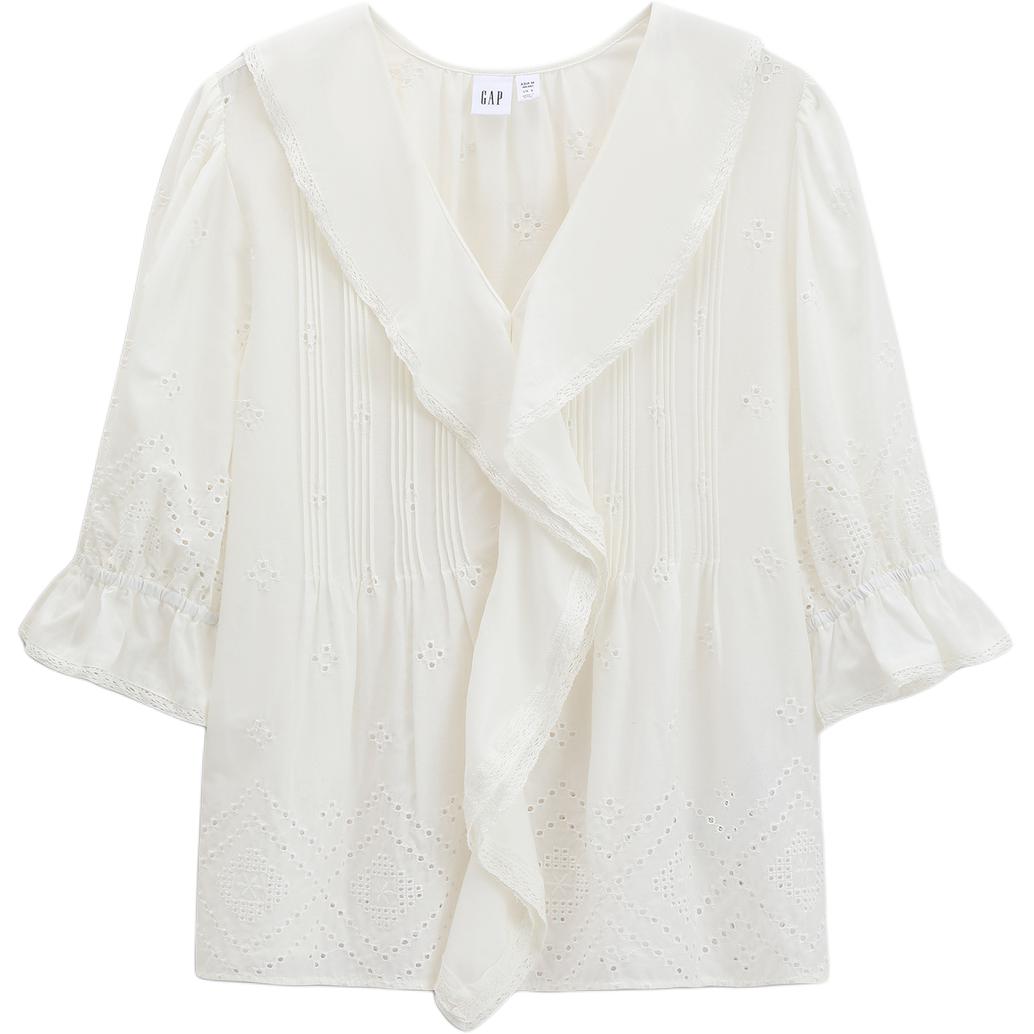 GAP Женские белые рубашки с V-образным вырезом, средней высоты
GAP Женские белые рубашки с V-образным вырезом, средней высоты