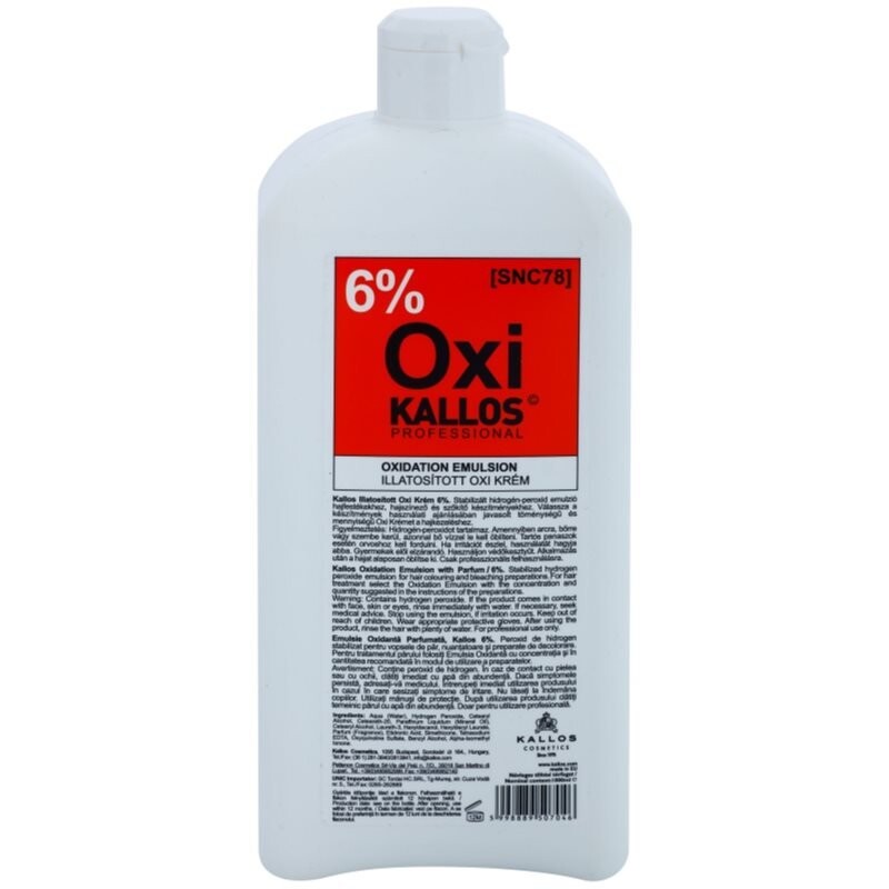 Kallos Oxi, Крем-окислитель 6% для профессионального использования, 1000 мл Kallos Cosmetics
Kallos Oxi, Крем-окислитель 6% для профессионального использования, 1000 мл Kallos Cosmetics
