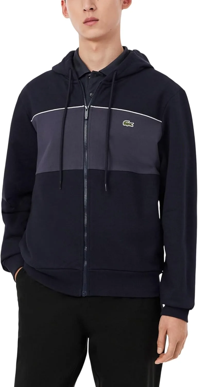 Lacoste мужская худи с молнией и цветными блоками
Lacoste мужская худи с молнией и цветными блоками