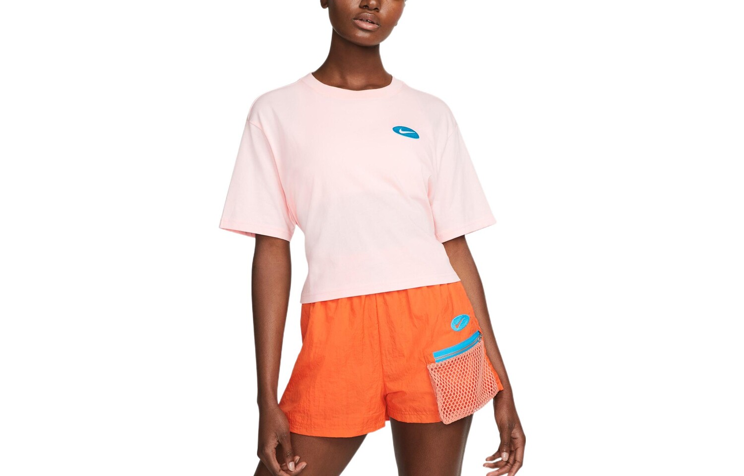 Укороченный топ женский розовый Nike 
Укороченный топ женский розовый Nike