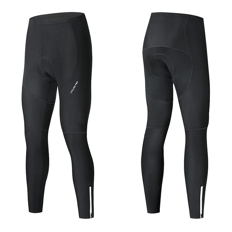 Тайтсы для велоспорта унисекс ROGTYO утепленные на весну и осень, черный