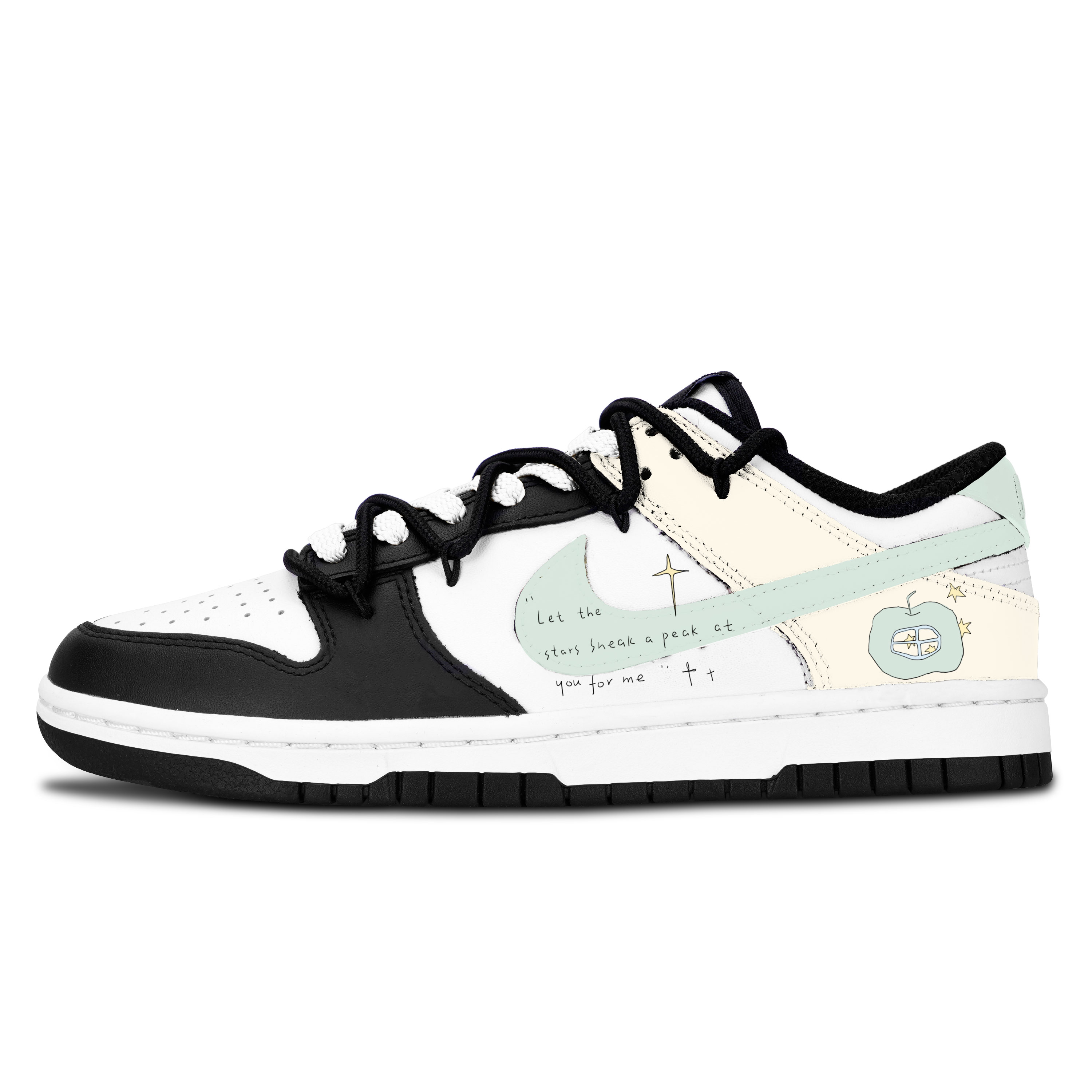 Nike Dunk Black White, Star Whisper Leather Slip Resistant Abrasion Resistant Low top Skateboard Shoes Yellow Green
Nike Dunk Black White, Star Whisper Leather Slip Resistant Abrasion Resistant Low top Skateboard Shoes Yellow Green