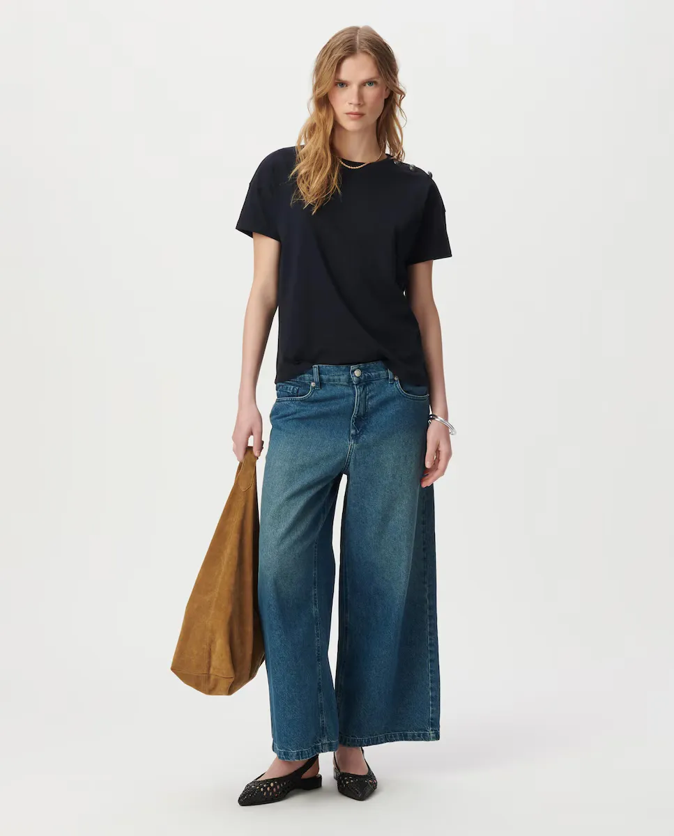 Женская футболка с коротким рукавом и круглым вырезом IKKS, темно-синий
Женская футболка с коротким рукавом и круглым вырезом IKKS, темно-синий