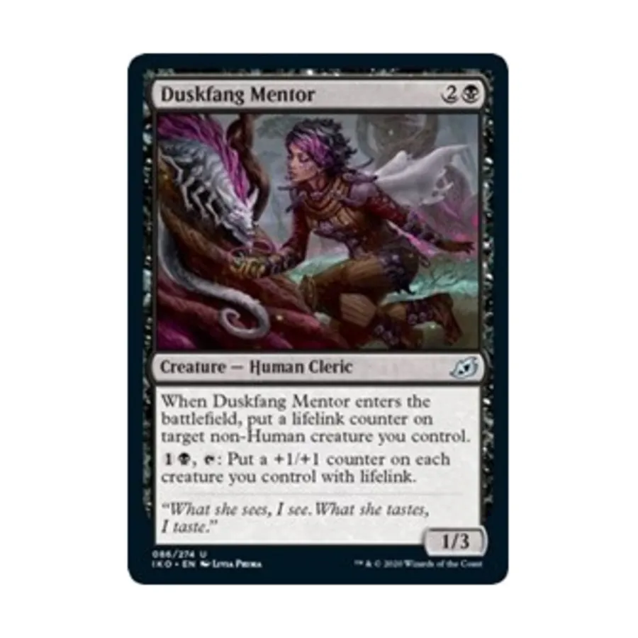 CCG Наставник Сумеречного Клыка (U), MTG - Ikoria - Lair of Behemoths
CCG Наставник Сумеречного Клыка (U), MTG - Ikoria - Lair of Behemoths