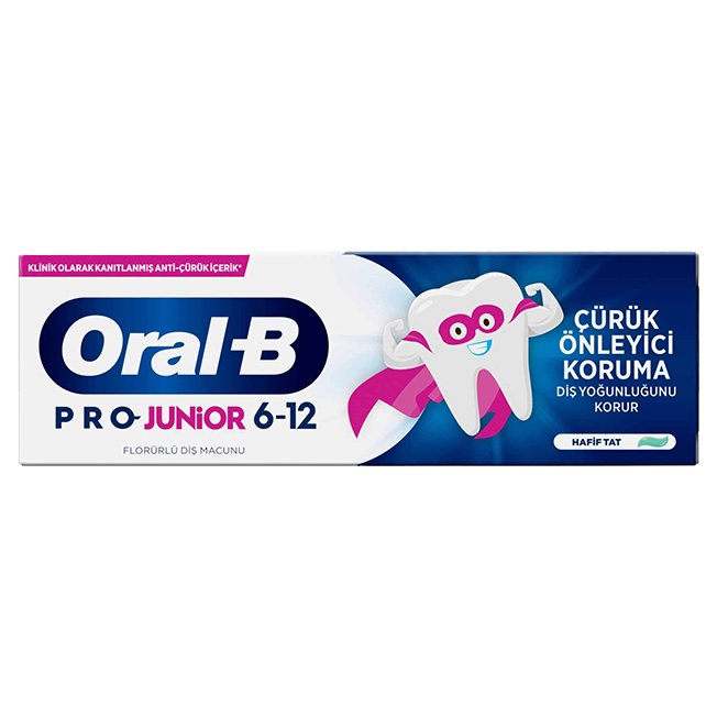 Зубная паста Oral-B Pro Junior Early Cavity Defense для детей 6–12 лет, 75 мл
Зубная паста Oral-B Pro Junior Early Cavity Defense для детей 6–12 лет, 75 мл