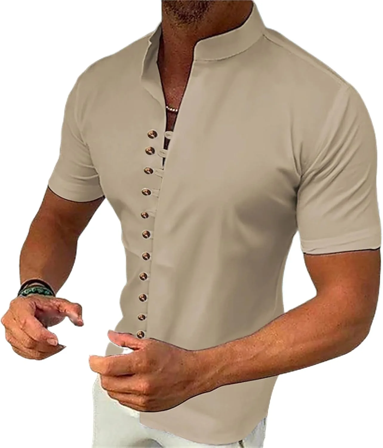 Винтажная льняная рубашка мужская с коротким рукавом Thatrich
Винтажная льняная рубашка мужская с коротким рукавом Thatrich