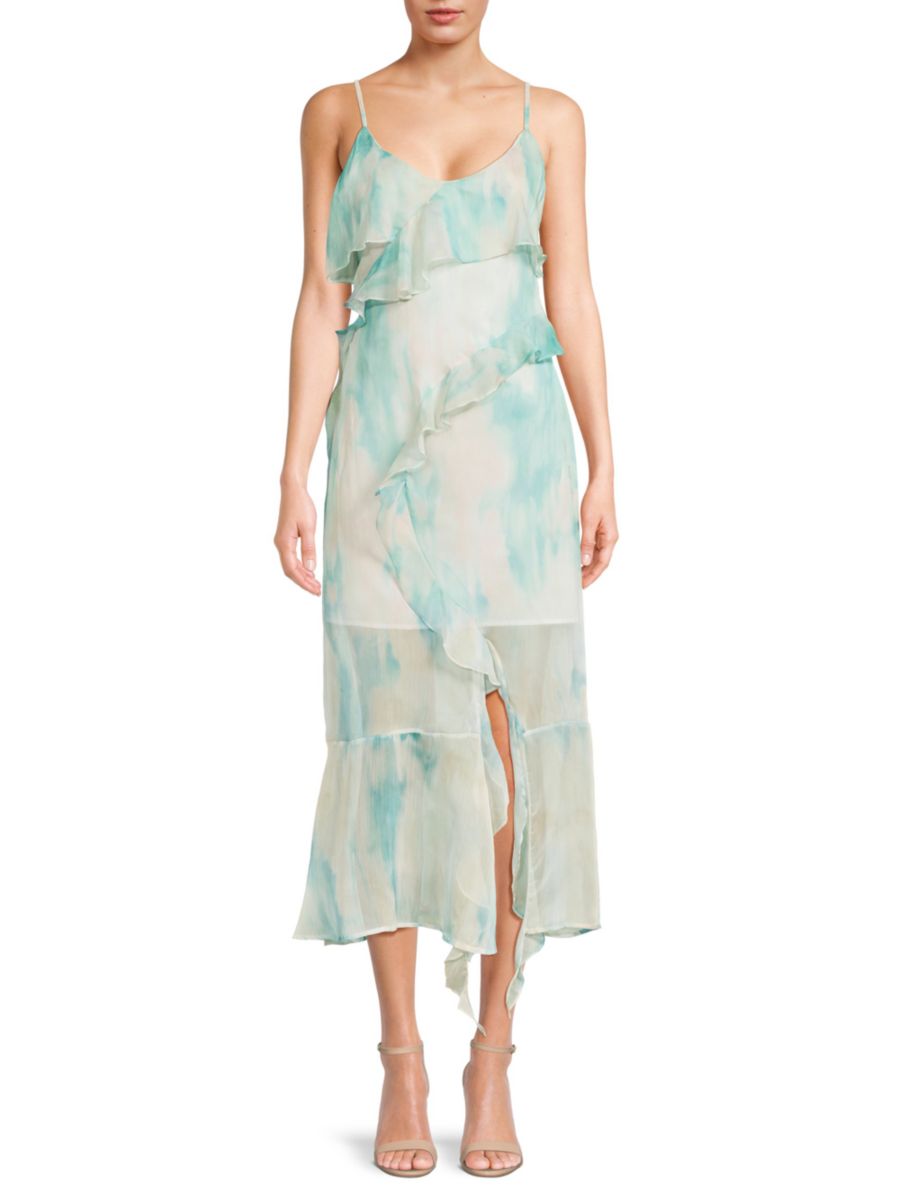 Платье-футляр миди с оборками и принтом водоросли 70/21, разноцветный
Платье-футляр миди с оборками и принтом водоросли 70/21, разноцветный