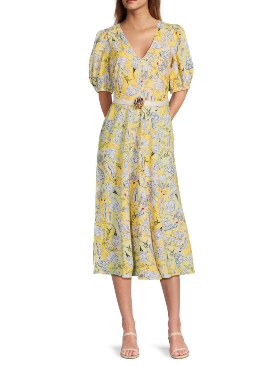 Весеннее платье-миди с цветочным принтом и поясом Karl Lagerfeld Paris, цвет Yellow Multi
Весеннее платье-миди с цветочным принтом и поясом Karl Lagerfeld Paris, цвет Yellow Multi