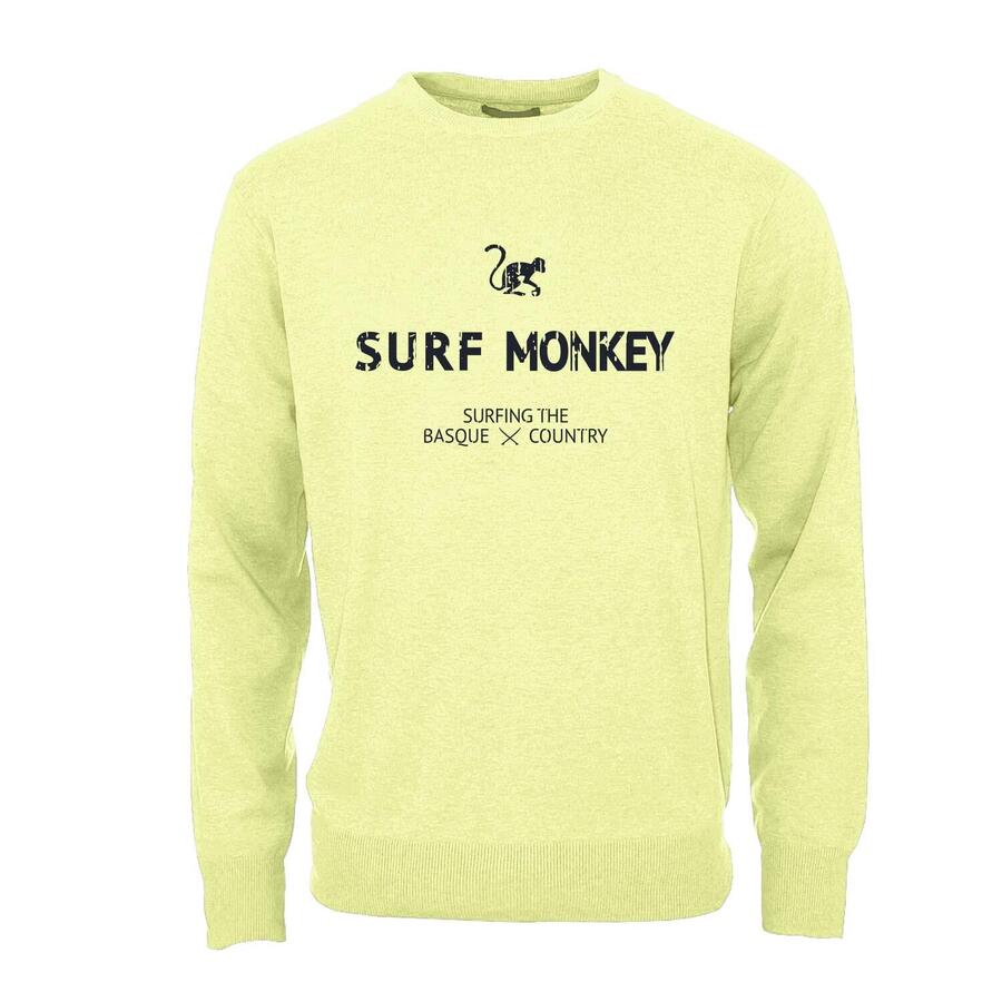 SURF MONKEY Толстовка с круглым вырезом из органического хлопка для взрослых (светло-желтая)
SURF MONKEY Толстовка с круглым вырезом из органического хлопка для взрослых (светло-желтая)