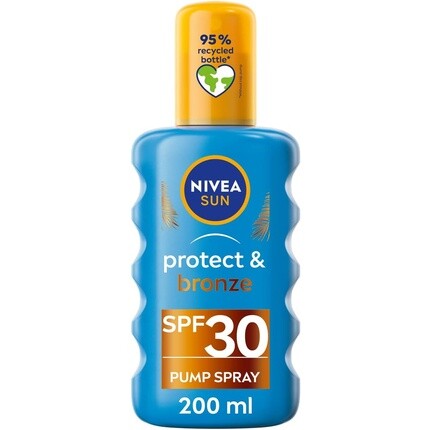 Солнцезащитный спрей для защиты от солнца и бронзы 200 мл Spf30, Nivea
Солнцезащитный спрей для защиты от солнца и бронзы 200 мл Spf30, Nivea