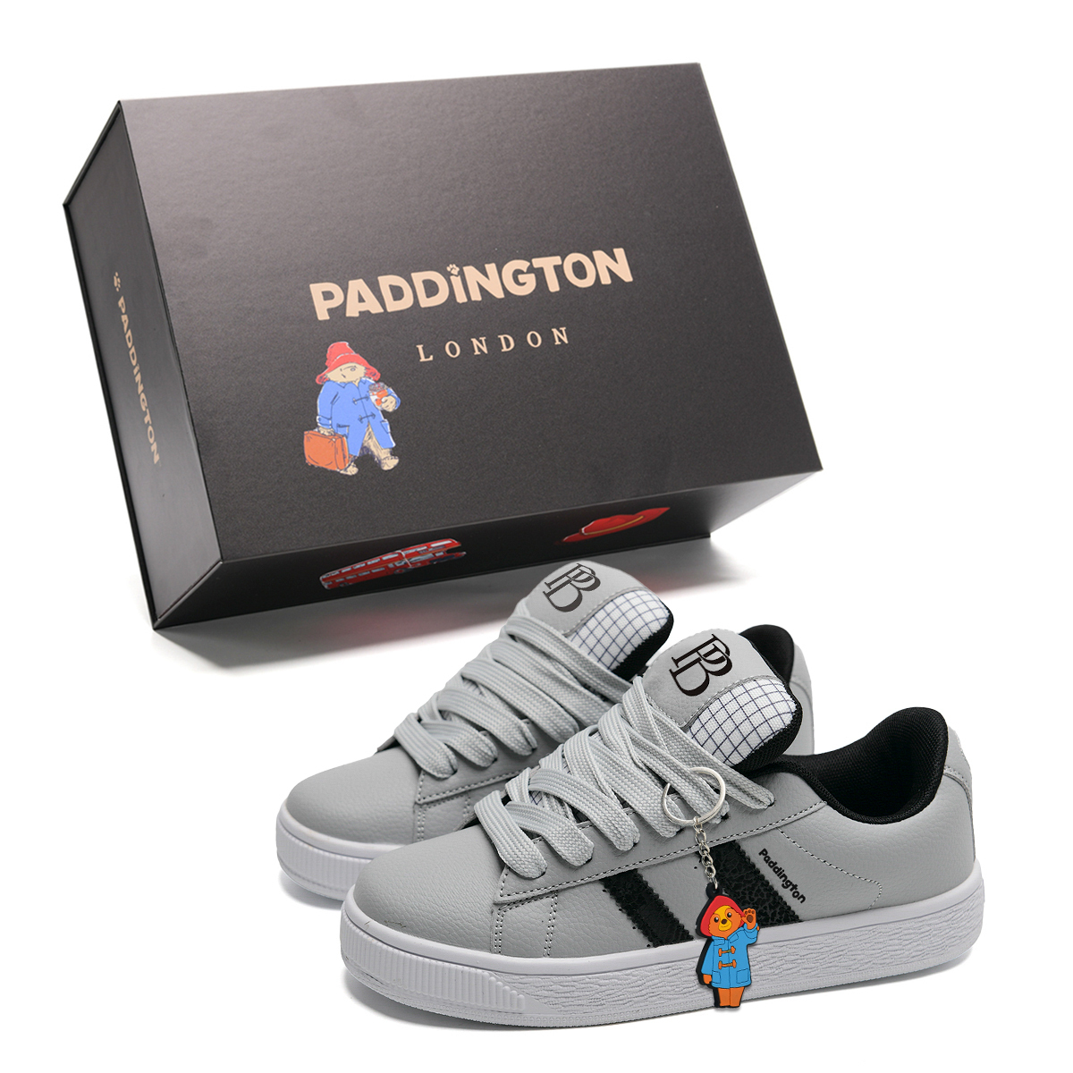 Paddington Bears Износостойкие и легкие низкие скейтерские кроссовки унисекс серо-белые с бесплатной пряжкой в виде медвежонка Паддингтона
Paddington Bears Износостойкие и легкие низкие скейтерские кроссовки унисекс серо-белые с бесплатной пряжкой в виде медвежонка Паддингтона