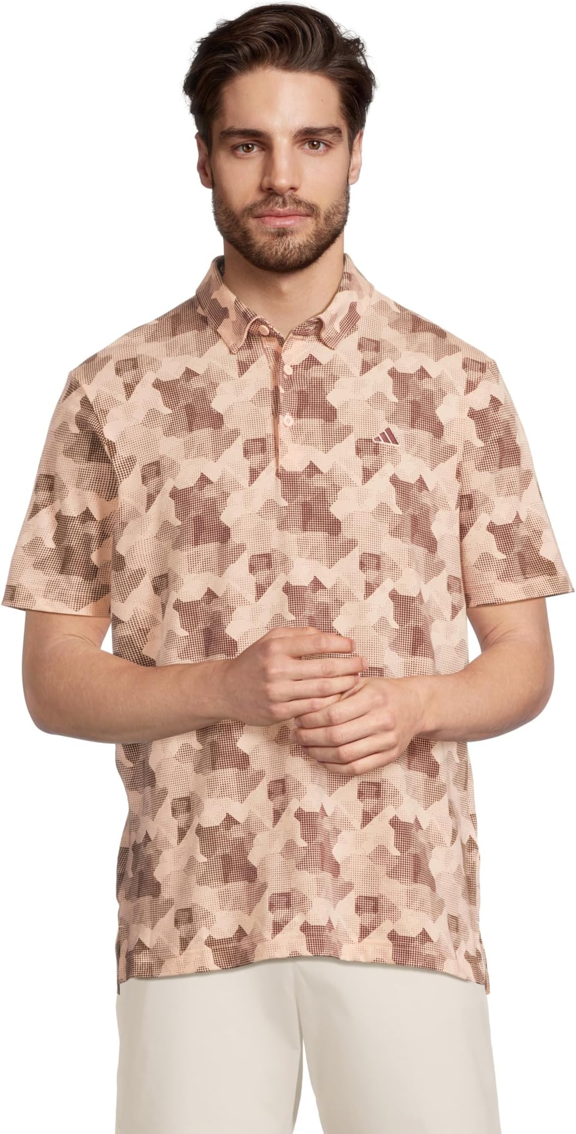 Футболка adidas Golf Go-To Printed Golf Polo Shirt, цвет Powder Coral S25/Aurora Ruby S25
Футболка adidas Golf Go-To Printed Golf Polo Shirt, цвет Powder Coral S25/Aurora Ruby S25