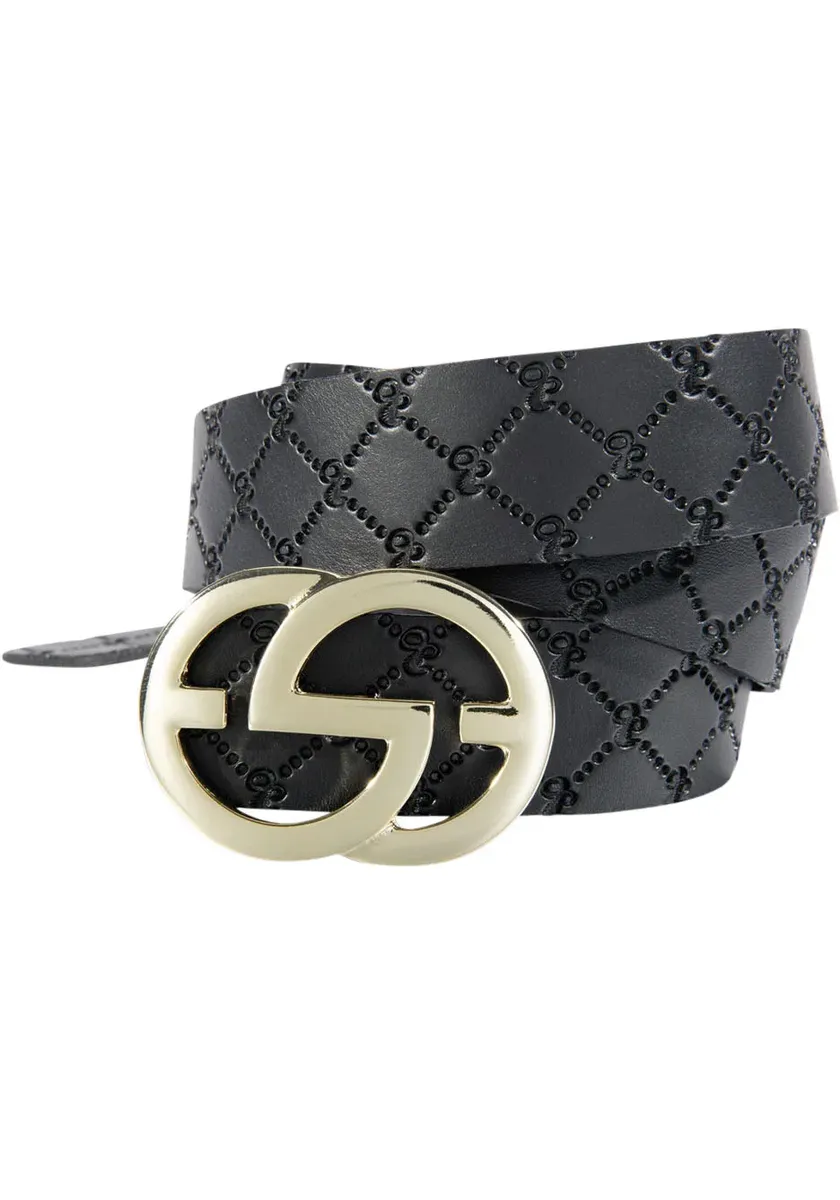 Ремень Silbergift с алмазным тиснением и графической застежкой, черный
Ремень Silbergift с алмазным тиснением и графической застежкой, черный