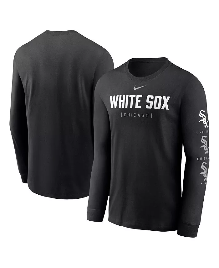 Мужская черная футболка с длинным рукавом Chicago White Sox Repeater Nike
Мужская черная футболка с длинным рукавом Chicago White Sox Repeater Nike