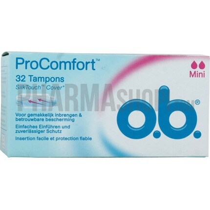 Тампоны ob Mini Pro Comfort, 32 шт. O.B
Тампоны ob Mini Pro Comfort, 32 шт. O.B