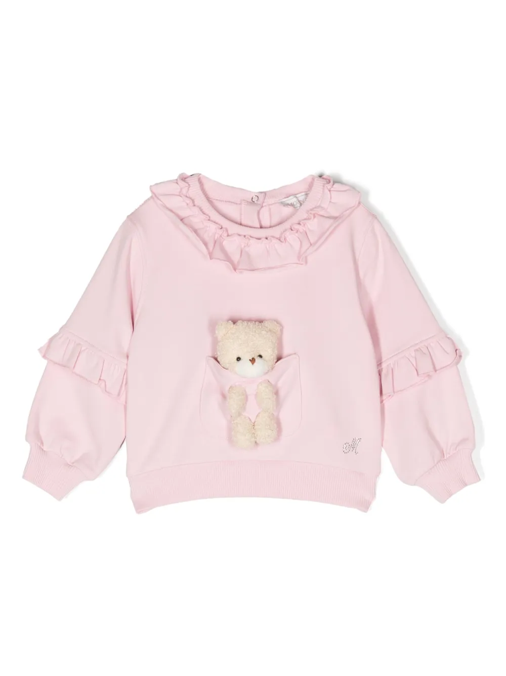 Толстовка с оборками и аппликацией Monnalisa, розовый
Толстовка с оборками и аппликацией Monnalisa, розовый