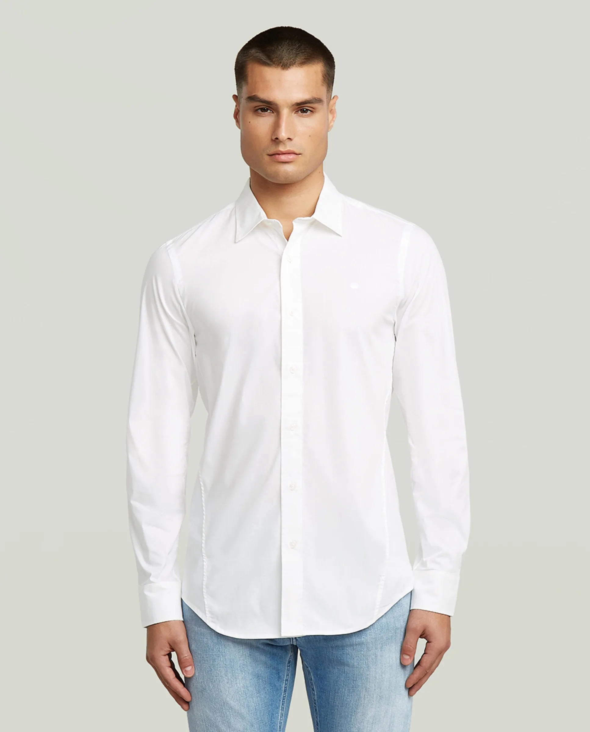 Мужская рубашка с длинными рукавами и приталенным кроем G-Star, белый
Мужская рубашка с длинными рукавами и приталенным кроем G-Star, белый