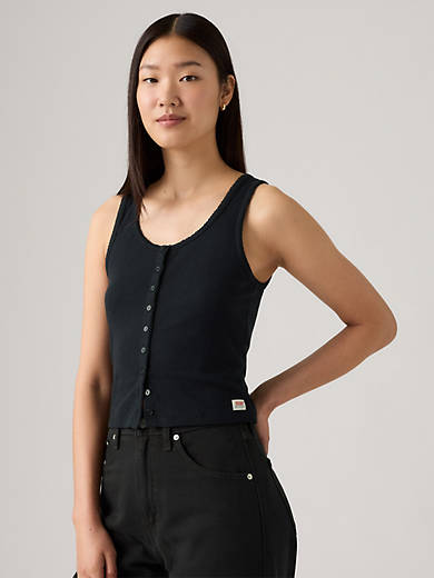 Женская майка-топ Pointelle из сухих товаров Levi's, цвет Anthracite Night - Black
Женская майка-топ Pointelle из сухих товаров Levi's, цвет Anthracite Night - Black